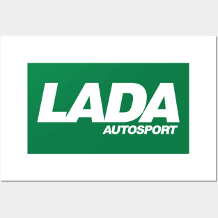 Lada Autosport logo (white) Posters and Art